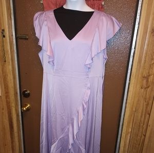 Satin lilac dress